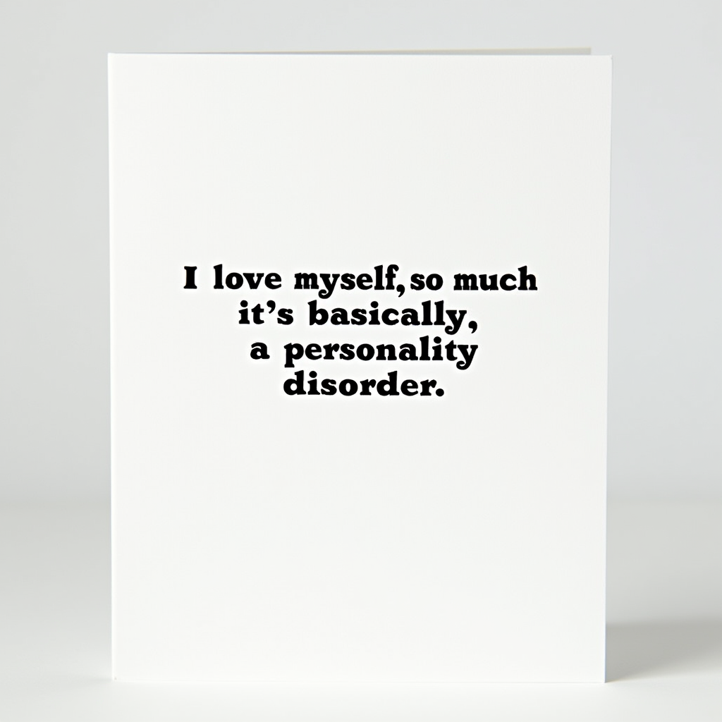 I love myself so much it's basically a personality disorder