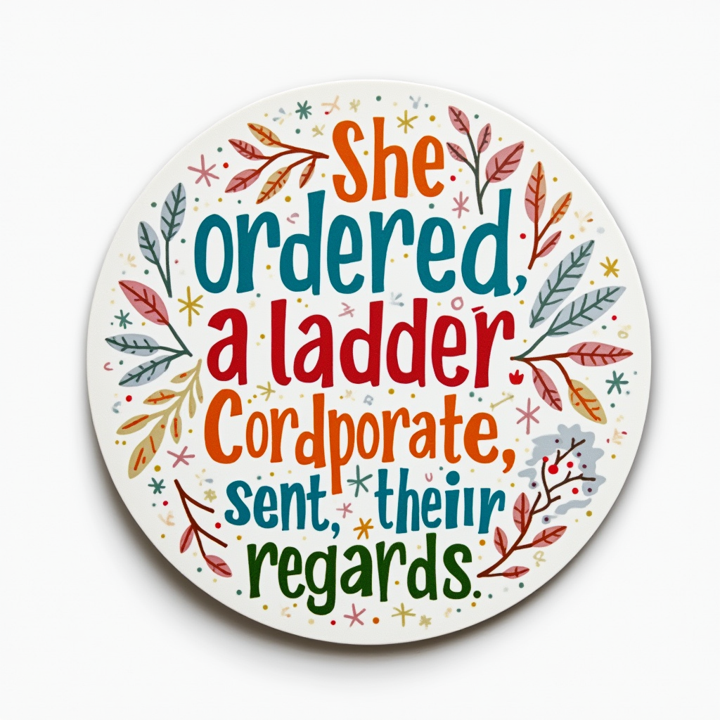 She ordered a ladder. Corporate sent their regards.