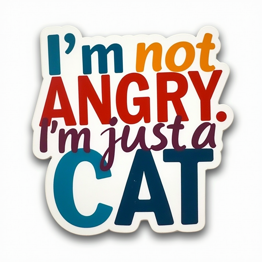 I'm not angry. I'm just a cat.
