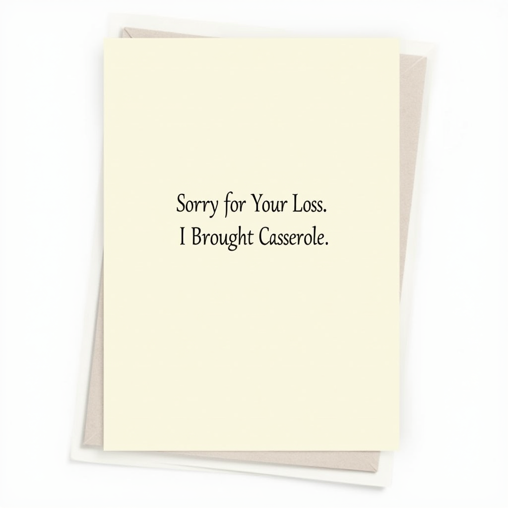 Sorry for Your Loss. I Brought Casserole