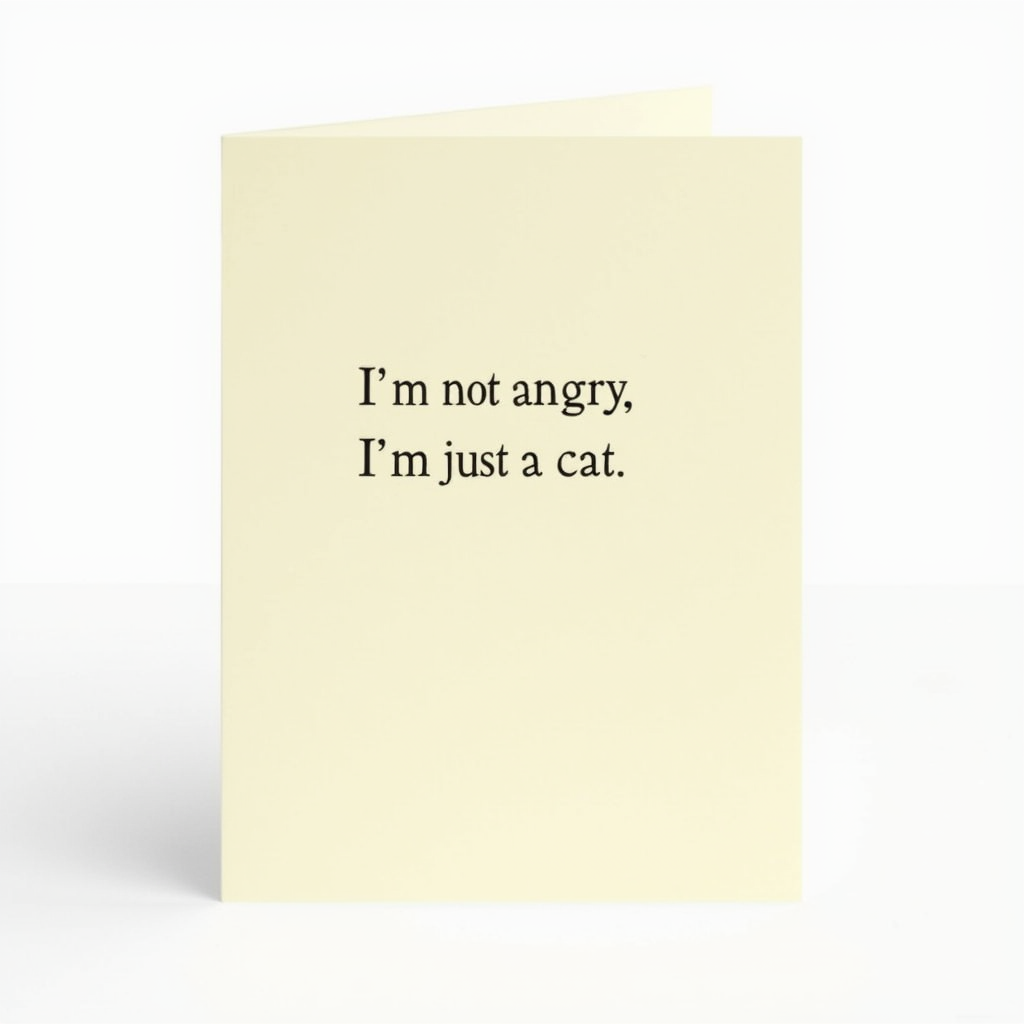 I'm not angry. I'm just a cat.