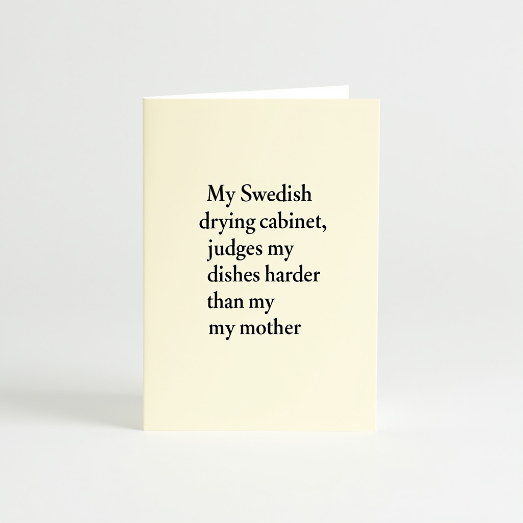 My Swedish drying cabinet judges my dishes harder than my mother