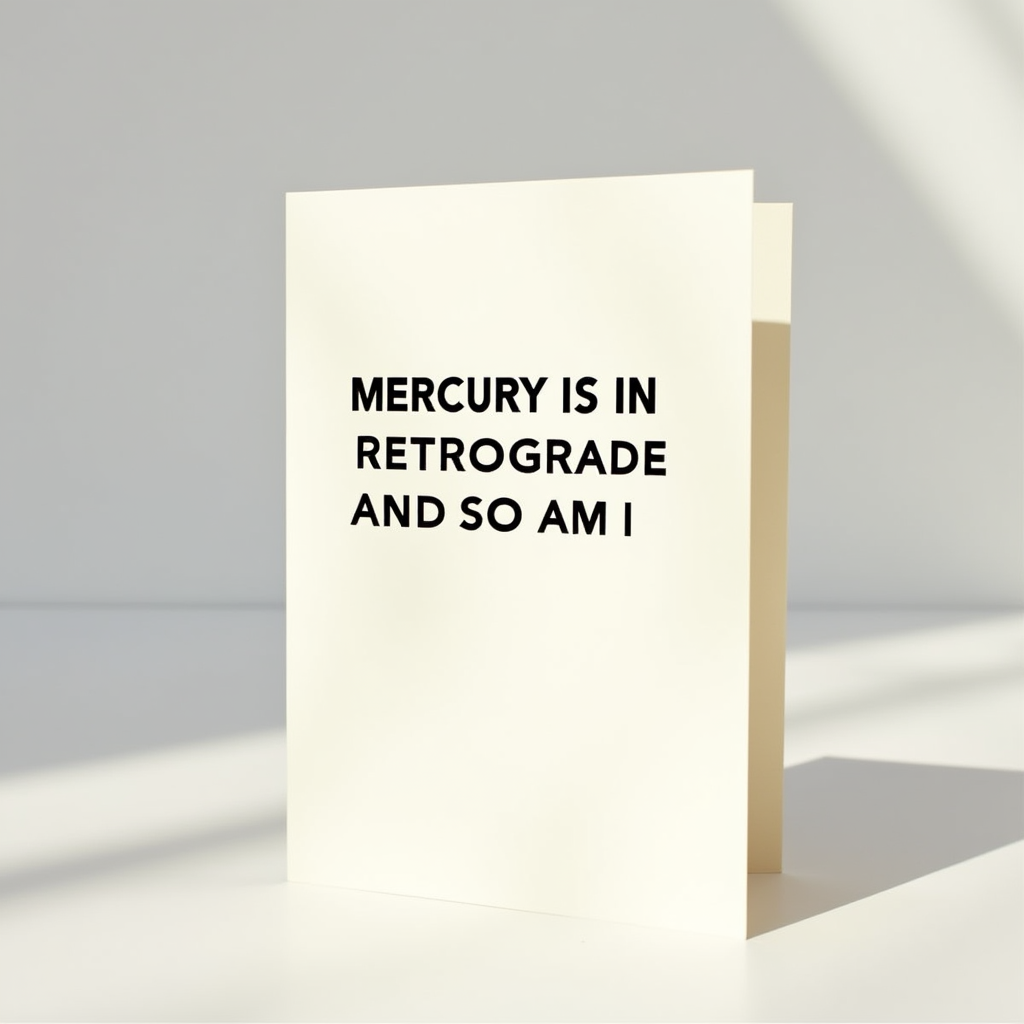 Mercury Is in Retrograde and So Am I