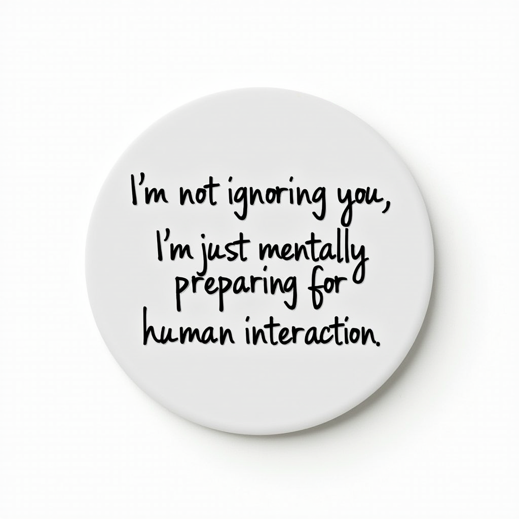 I'm not ignoring you, I'm just mentally preparing for human interaction