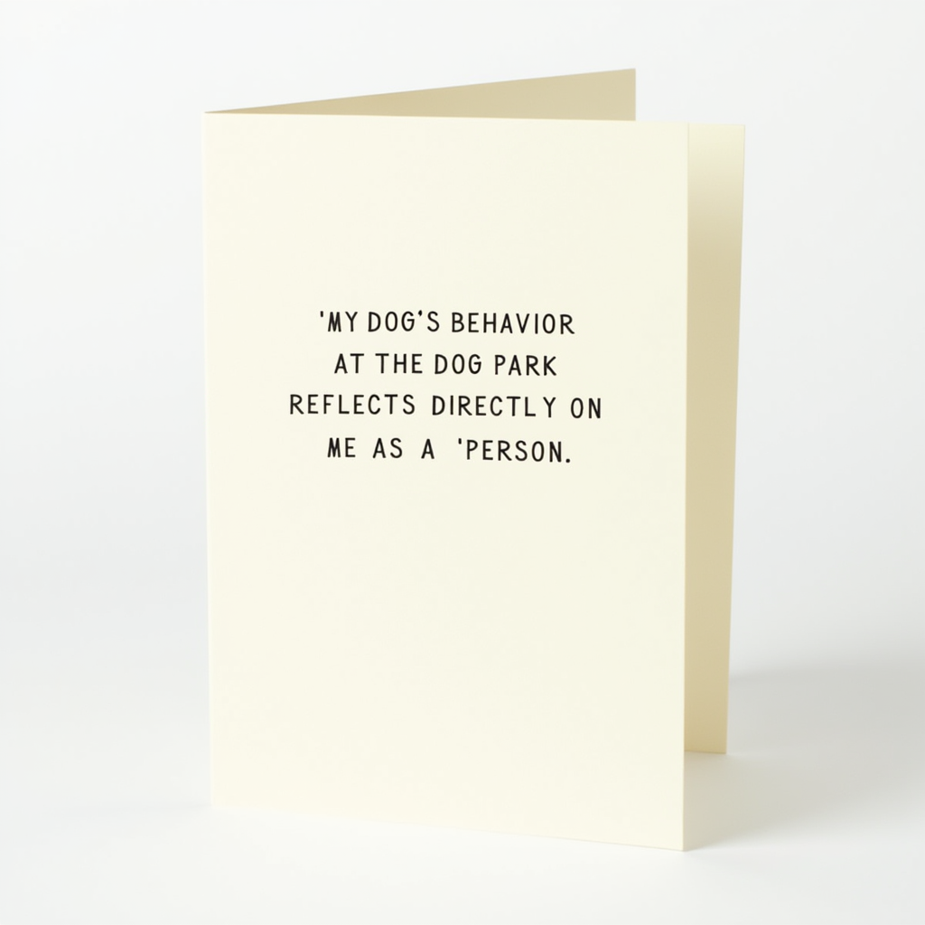 My Dog's Behavior at the Dog Park Reflects Directly on Me as a Person