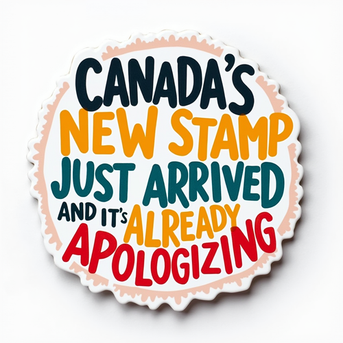 Canada's new stamp just arrived and it's already apologizing
