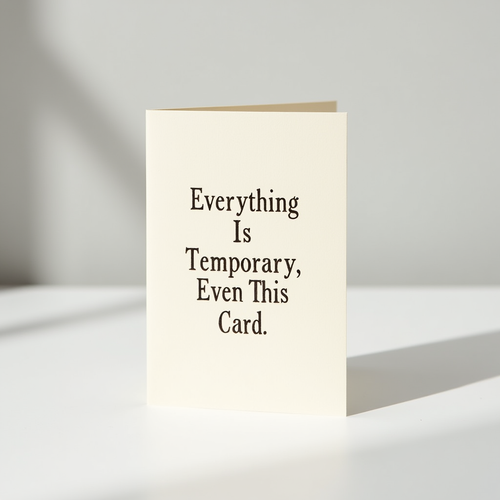 Everything Is Temporary, Even This Card