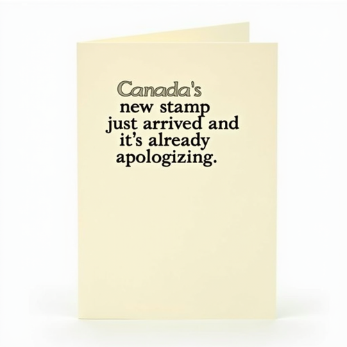 Canada's new stamp just arrived and it's already apologizing