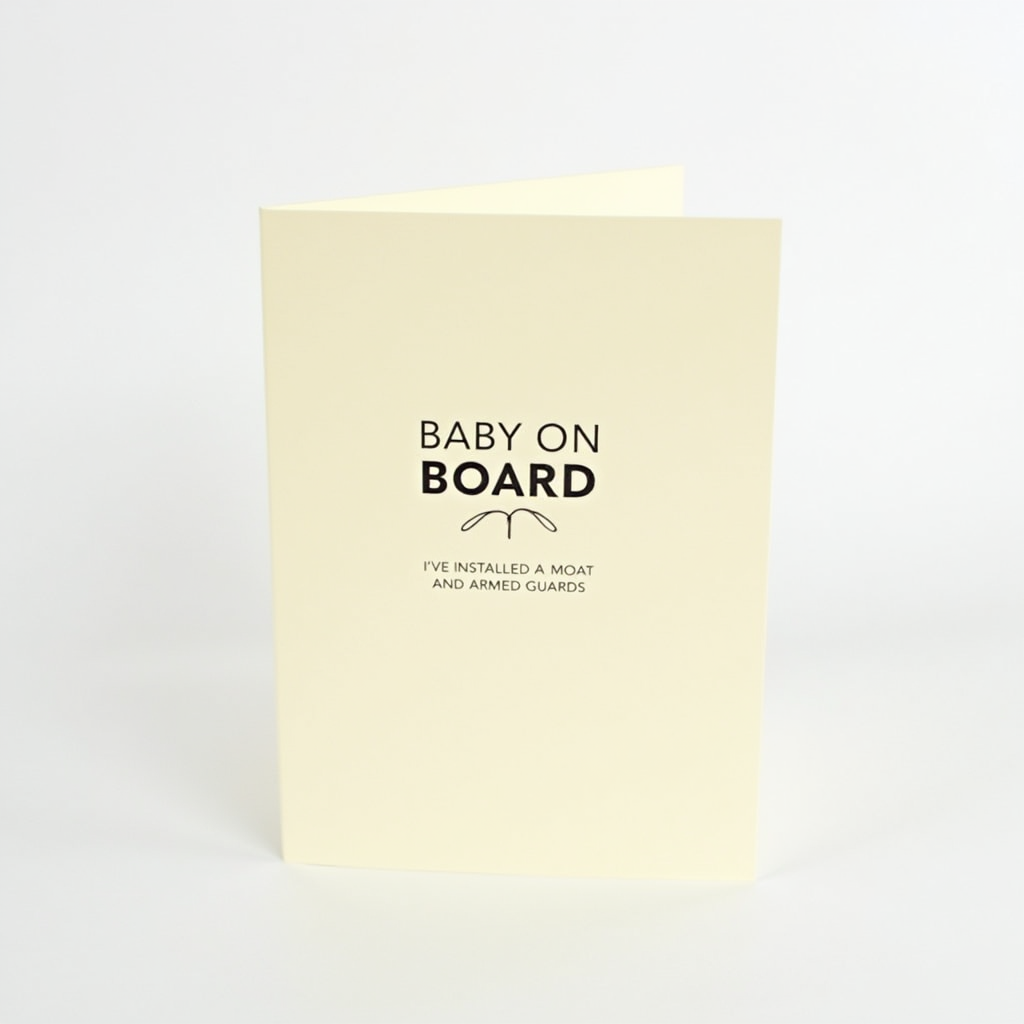 Baby on Board: I've installed a moat and armed guards.