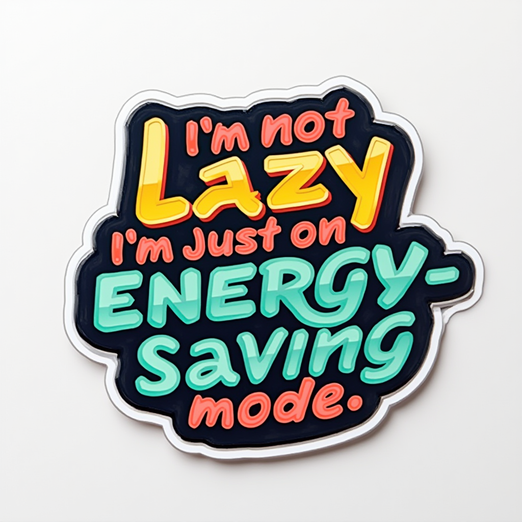 I'm not lazy, I'm just on energy-saving mode.