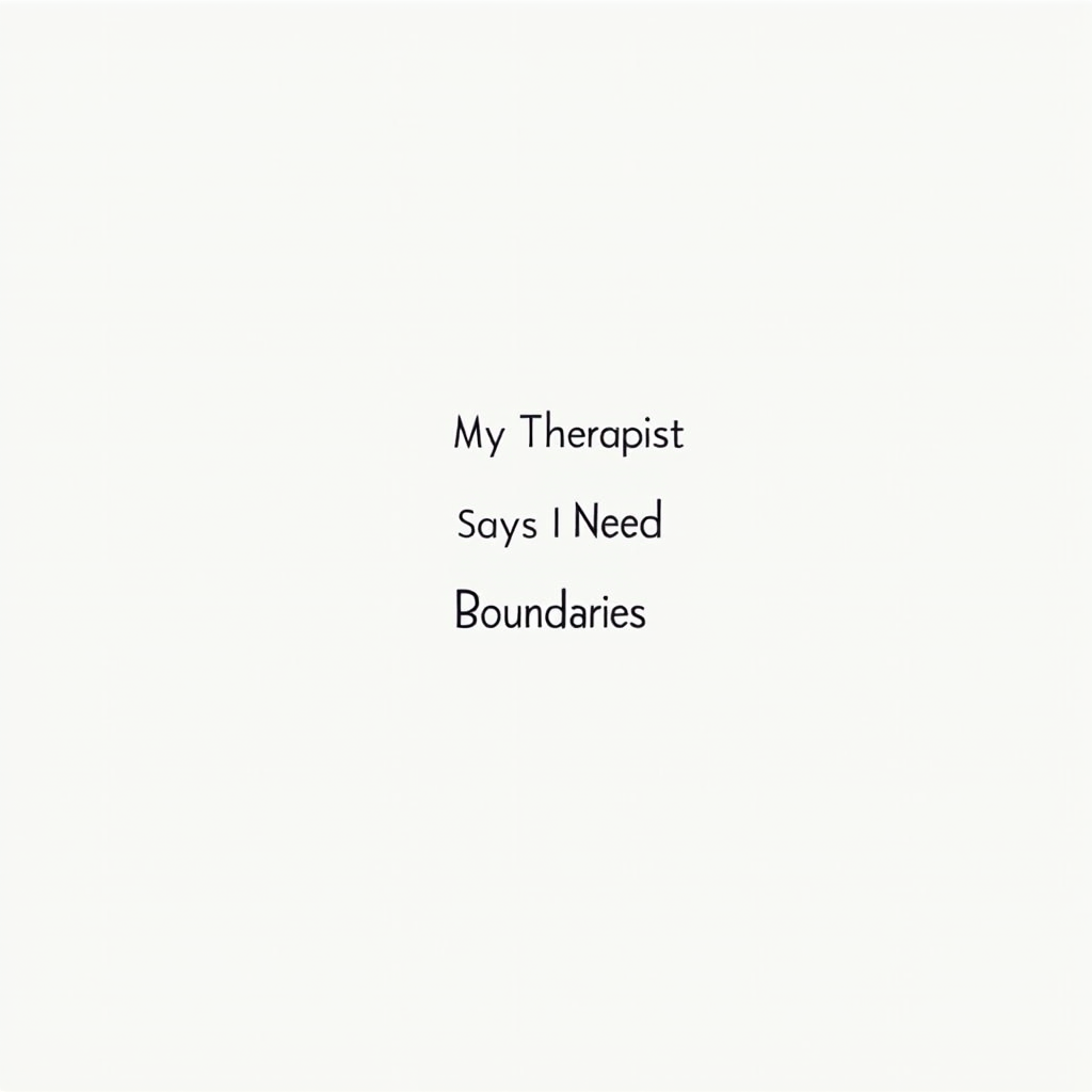 My Therapist Says I Need Boundaries